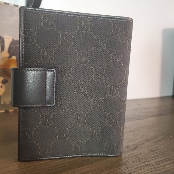 GUCCI Web Black GG Logo Pattern Agenda - Picture 3 of 6